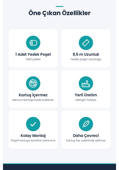 Twist İle Tam Uyumlu Yerli Malı Çöp Poşeti - Tekli