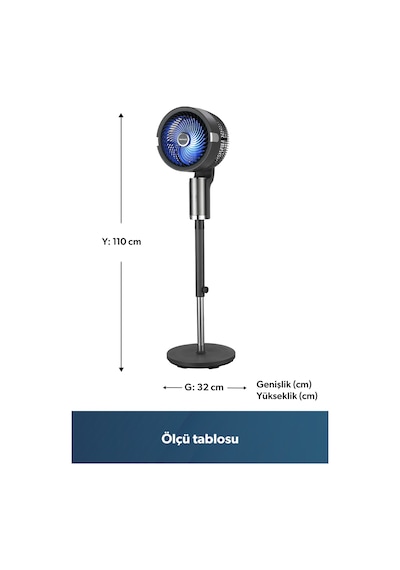 Homend Fanomen 9014h Uzaktan Kumandalı Led Işıklı Vantilatör