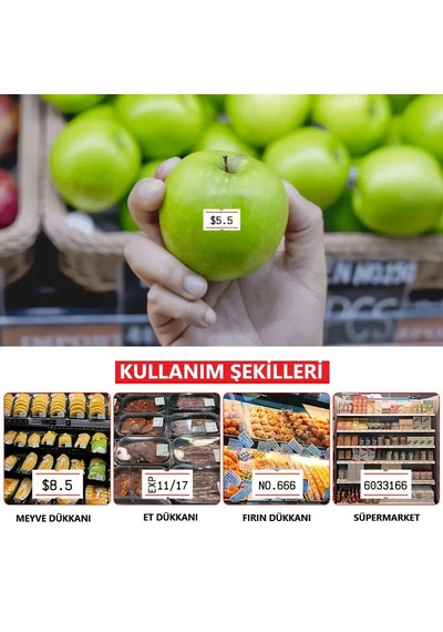 Mx5500 Meto 12x21cm Beyaz Kırmızı Çizgili Fiyat Etiketi 1.adet.etiket