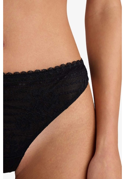 Defacto Bağcıklı Dantelli Slip Külot-fall İn Love F7029ax25wnbk81 Siyah-bk81