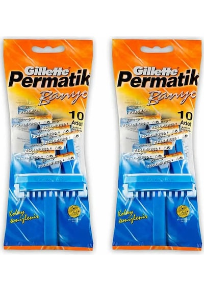 Gillette Permatik Banyo Kullan-At Tıraş Bıçağı 2 x 10'lu