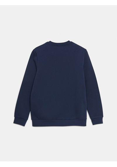 Lcwaıkıkı Basic İndigo Bisiklet Yaka Erkek Kalın Sweatshirt