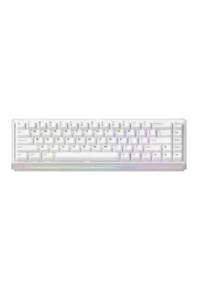 Akko Ray68 He White %65 Astroaim Magnetic Switch 8k Hz Hall Effect Hotswap Argb Kablosuz İngilizce Manyetik Gaming Klavye