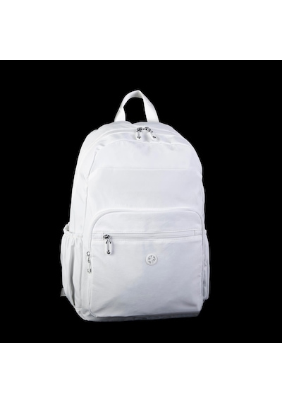 Nas Bag Büyük Boy Unisex Hafif Ve Su Geçirmez Çok Gözlü Sırt Çantası Beyaz