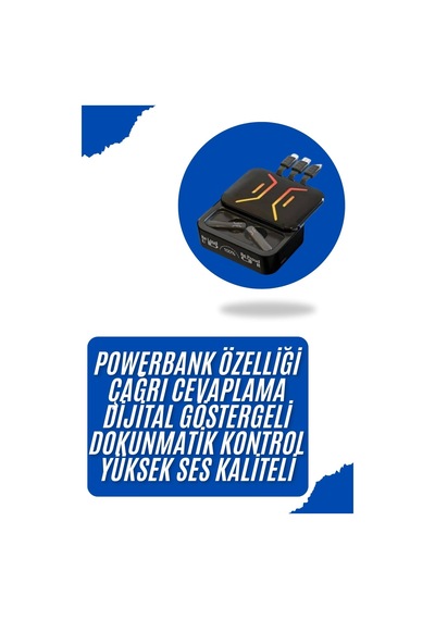 Gaming Bluetooth Kulaklık Dahili Powerbank Kablolu Düşük Gecikmeli Bluetooth 5.2
