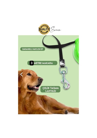 3 Metre Makaralı Otomatik Uzayabilen Geri Çekilebilen Köpek Tasması Boyun Gezdirme Kuvvetli Tutuş Diğer