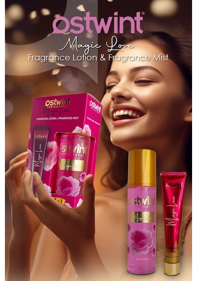 Ostwint Magic Love Vücut Spreyi 200ml & Vücut Kremi 50ml Set Ferahlatıcı Romantik Esinti Ve Çiçeksi