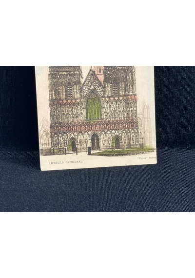 İngiltere Lichfield Cathedral Kilisesi Vintage Kartpostal Philco Series 1043  Teşhir Ürün