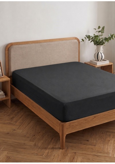 Bella Maison Premium Tencel King Size Lastikli Saten Çarşaf Antrasit 180x200x35 Cm Antrasit