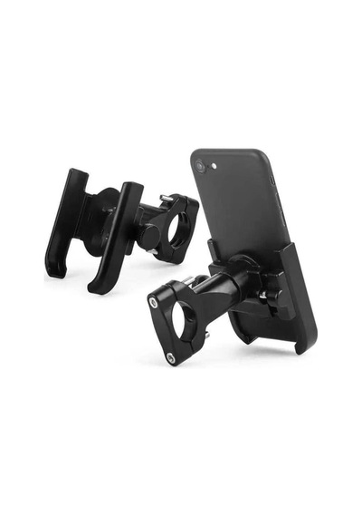 Forte Gt 2084-11 Ayarlı Motosiklet Bisiklet Telefon Tutucu Navigasyon Gidon Uyumlu - Siyah