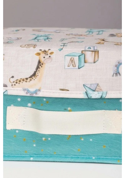 Tex Republic Baby Kapaklı Kutu - Bebek Odası Düzenleyici 30 X 22 X 15 Cm Mavi