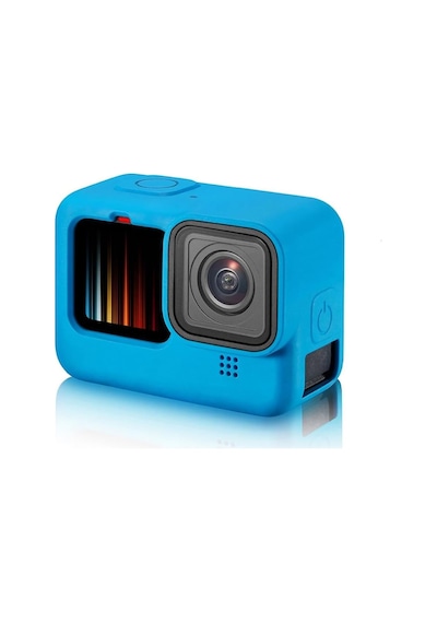 Tr Hero 9 Silikon Kılıf Mavi Gopro Hero 9/10 / 11/12 / 13 İle Uyumlu, Lens Kapaklı, Darbe Koruyucu Kamera Kılıf Diğer