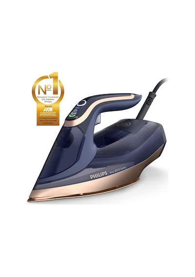 Azur 8000 Serisi Buharlı Ütü - 85 G/dk Sürekli Buhar, 260g Turbo Şok Buhar, 3000 W, Optimaltemp Teknolojisi, Steamglide Elite Taban, Koyu Mavi Dst8050/20 Azur 8000 Serisi Buharlı Ütü - 85 G/dk Sürekli Buhar, 260g Turbo Şok Buhar, 3000 W, Optimaltemp Teknolojisi, Steamglide Elite Taban, Koyu Mavi Dst8050/20