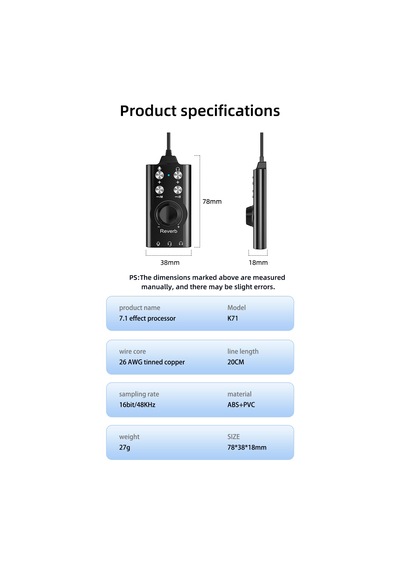 Cr67 Usb / Type-c Harici Ses Kartı 7.1 Gaming Audio Mixer, Reverb Efektli Yayıncı Ve Mikrofon Mikseri