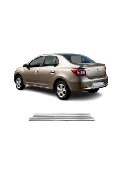 Renault Symbol Krom Cam Çıtası 2013 Üzeri 4 Prç. Paslanmaz Çelik N11.6152