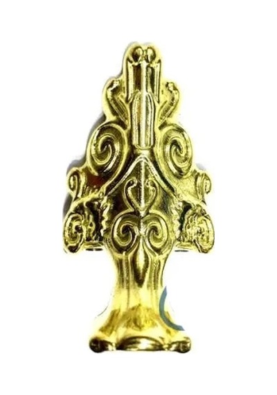 Abajur Ayağı Lükens Sandık Ayağı, Kutu Ayak 4 Cm - Sarı