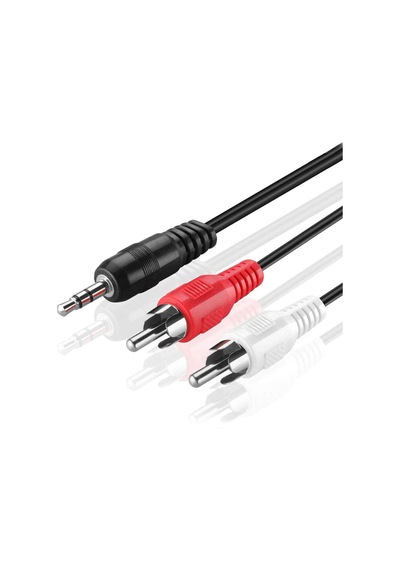 3.5 mm Erkek to 2 RCA Erkek Ses Kablosu - 1.5 Metre