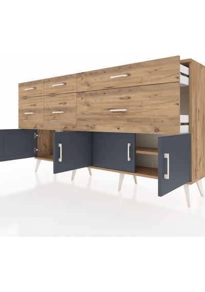 Arges Konsol Tek Raflı 6 Çekmeceli 4 Kapaklı 176x30x99 Çam-antrasit/çam Antrasıt/atlas Çam - Atlas Çam Arges Konsol Tek Raflı 6 Çekmeceli 4 Kapaklı 176x30x99 Çam-antrasit/çam Antrasıt/atlas Çam - Atlas Çam