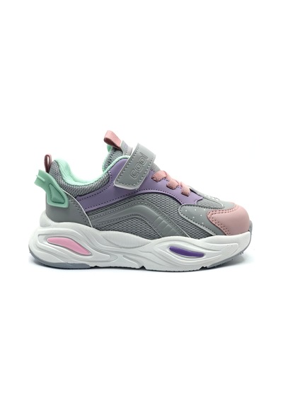 Cool Evo-toti Sneaker Ortopedik Taban Unisex Çocuk Spor Ayakkabı Gri-Pembe