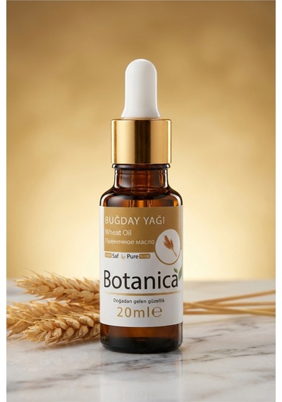 Botanica %100 Saf Buğday Yağı Soğuk Sıkım Yaşlanma Karşıtı Kırışıklık Bakımı Doğal Bitkisel Onarıcı 20 Ml 20 ML