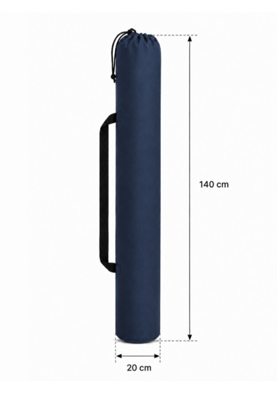 Beylini Plaj Şemsiyesi Taşıma Çantası 140 Cm Paraşüt Kumaş Omuz Askılı Piknik Kamp Şemsiye Kılıfı Uzun Şemsiye Çantası Lacivert
