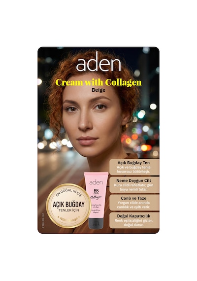 Aden Bb Cream With Collagen - Kolajenli Bb Krem 02 Beige Bej Çok Renkli