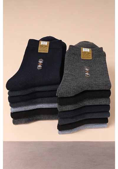 Hitit Socks Erkek 5 Çift Casual Sıkmayan Boğazlı Terletmez Kokusuz Soket Çorap Siyah - Beyaz - Gri
