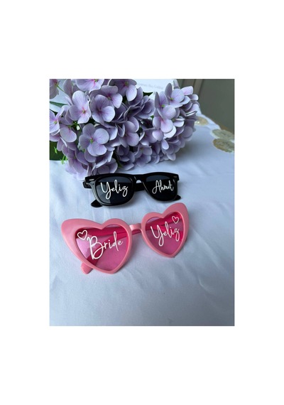 Kişileştirilmiş Gelin ,damat ,bride, After, Party Gözlük Pembe