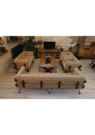 Ntconcept Ntconcept Masif Ağaç Loft Koltuk Takımı