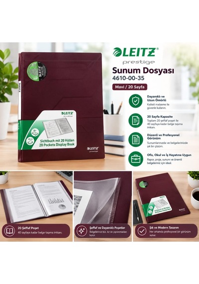 Leitz Sunum Dosyası 4610-00-76 Kahverengi 20 Sayfa Diğer