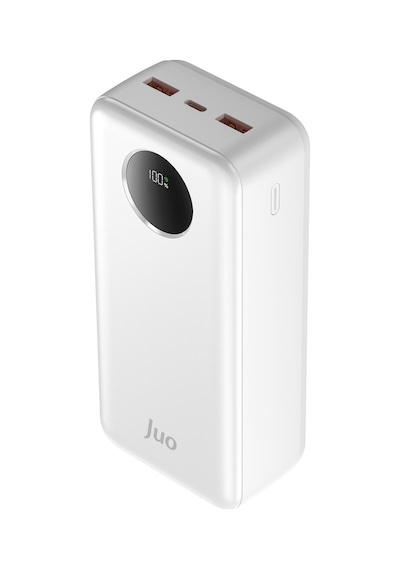 Juo MT03278 30000 Mah 22.5 W Dijital Led Ekranlı Taşınabilir Hızlı Şarj Cihazı Powerbank Beyaz
