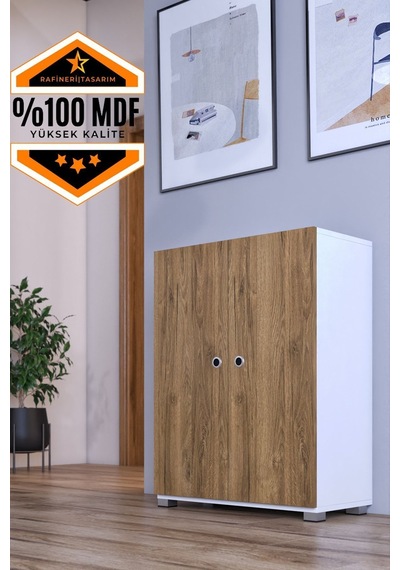 Rafineri Tasarım Akay Ayakkabılık Mdf Ceviz Beyaz Rafineri Tasarım Akay Ayakkabılık Mdf Ceviz Beyaz