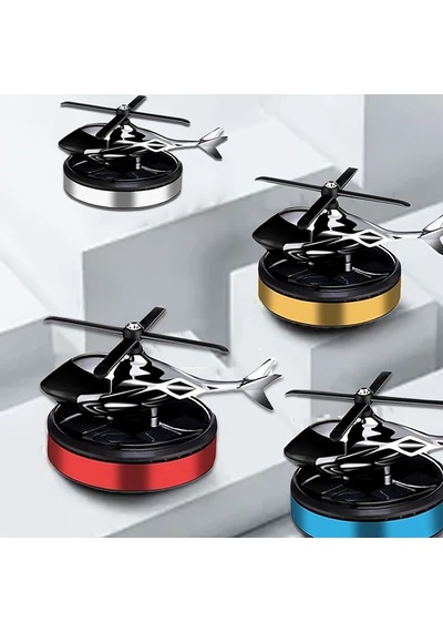 Cloud011 Solar Enerjili Helikopter Dekoru Ocean Blue 2 Aromalı Halka Araç Kokusu