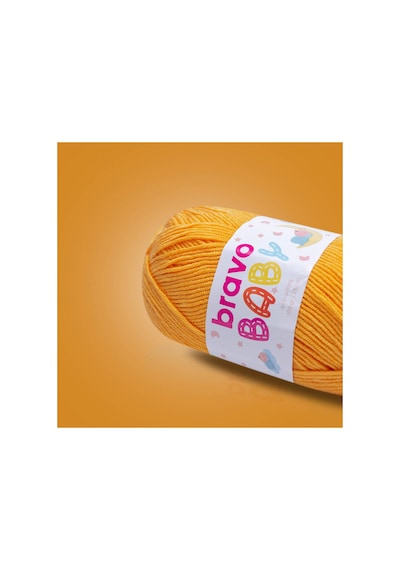 Baby Tüylenmez Anti Pilling Bebek Yünü 100 Gr 250 Metre Renk Kodu: 425 Koyu Sarı