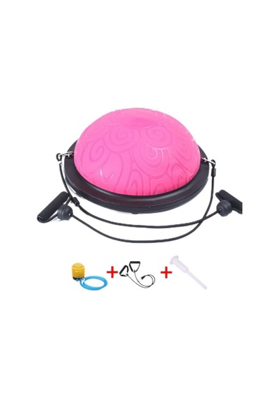 Tırtıklı Trainer Bosu Ball Denge & Egzersiz Topu Pembe Renk Bosu Topu 58 Cm
