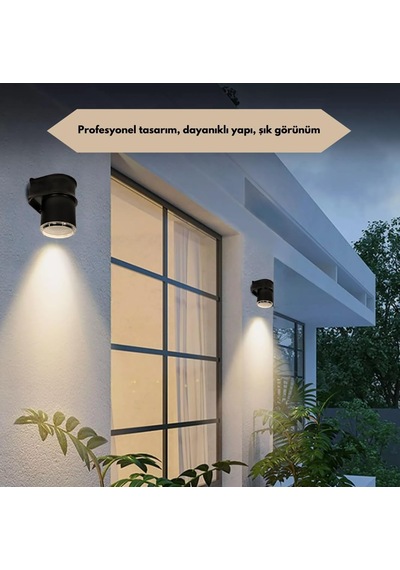 Tekli Çağlayan Aplik Ip54 Dış Mekan Zita Bahçe Aydınlatma Duvar Apliği + Gu10 Led Ampul Gün Iş Diğer