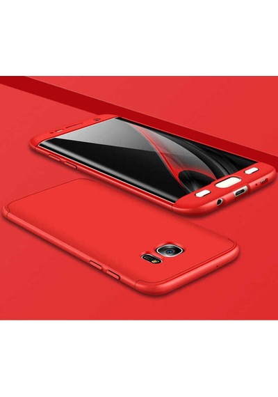 Samsung Galaxy Uyumlu S7 Edge Kılıf Zore Ays Kapak Kırmızı