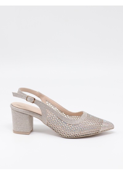 Nesilshoes Nesil Shoes Özma 4045 Altın Topuklu A. Açık Kadın Ayakkabı