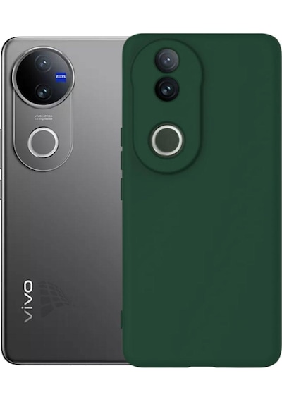 Vivo V50 5G Uyumlu Silikon Kılıf - Kamera Korumalı Esnek Pastel Renk Kapak - Yeşil
