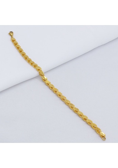 Bz 22 Ayar Altın Kaplama Arpa - Halep Model Kadın Bileklik Blk-170 Gold