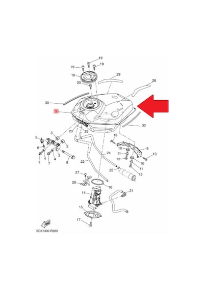 Yamaha Tracer 700 Or.  Yakıt Deposu Bc6-24110-01-00