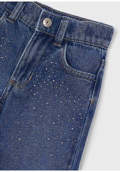 Mayoral Kız Çocuk Taşlı Denim Pantolon Mavi 4520