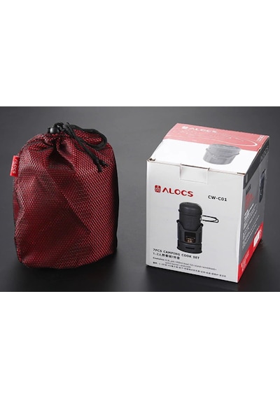 Alocs Alkol Ocaklı Pişirme Seti 1 2 Kişilik Çantalı Set Çok Renkli