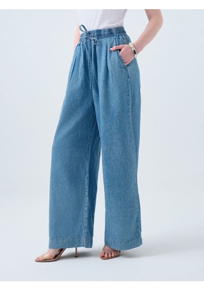 LOFT Wide Leg Regular Fit Kadın Pantolon Lf2040392 Q1.v1 Denim