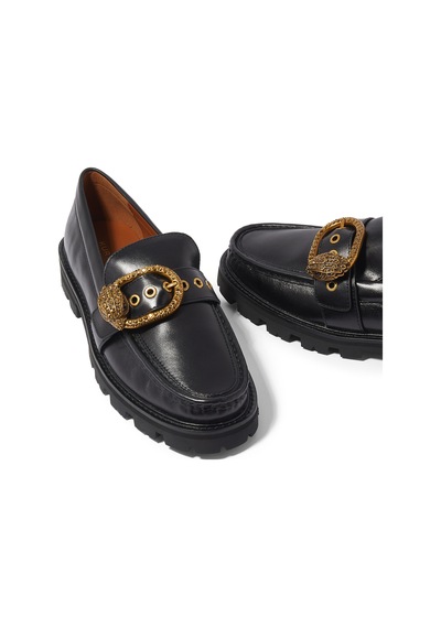 Kurt Geiger Mayfair Deri Loafer Ayakkabılar Siyah