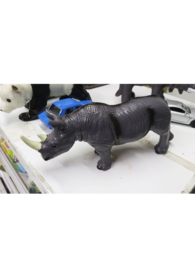 Plastik Oyuncak Büyük Boy Gergedan Rhino 17 Cm
