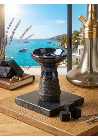 Premium Phunnel Sırlı Lüle Lacivert,ithal Porselen Lüle,kaliteli Seramik Yoğun Aroma Uzun Süreli Keyif