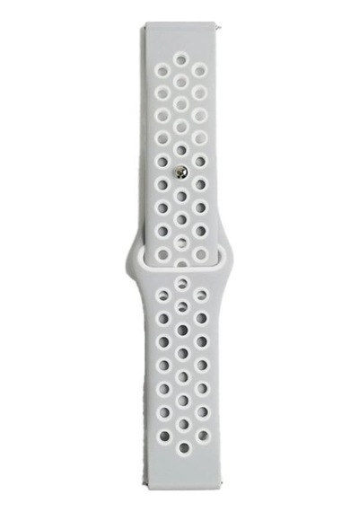 Tedar Watch 20mm Spor Delikli Kordon - Gri-beyaz Najmaddin
