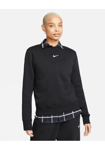 Nike Nıke Dq5751-010 Phoenix Fleece Sıfır Yaka Kadın Siyah Sweat