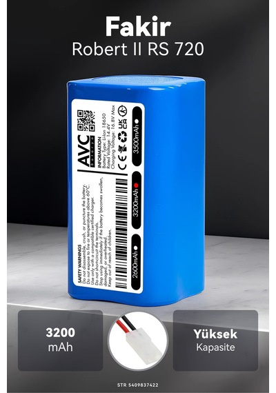 Fakir Robert Iı Rs 720 3200mah Robot Süpürge Bataryası M.ö